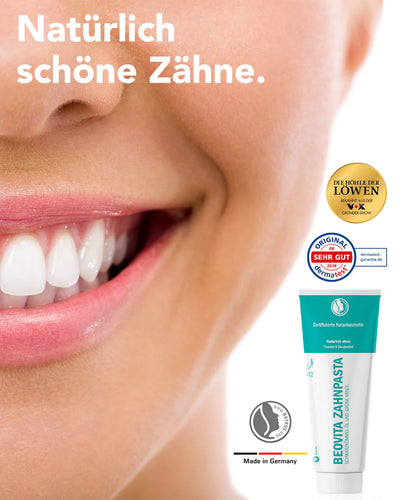 fluoridfreie Zahnpasta mit Schwarzkümmel-Öl auf Naturbasis für gesunde Zähne und Zahnfleisch.