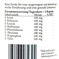 essentielle Aminosäuren Kapseln
