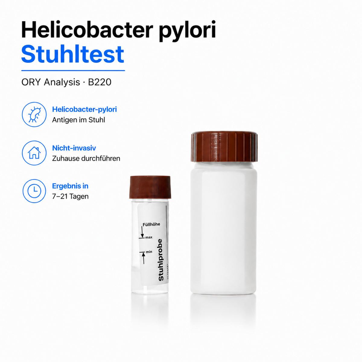 Helicobacter pylori Stuhltest für Zuhause