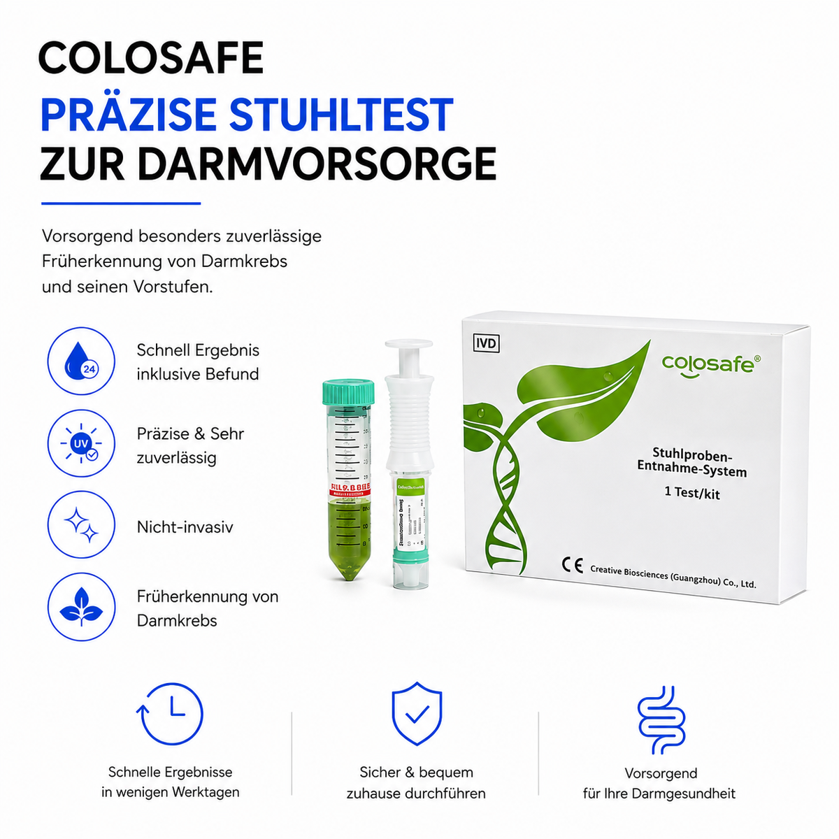 Colosafe präzise Stuhltest zur Darmvorsorge – Abbildung 1 von 5
