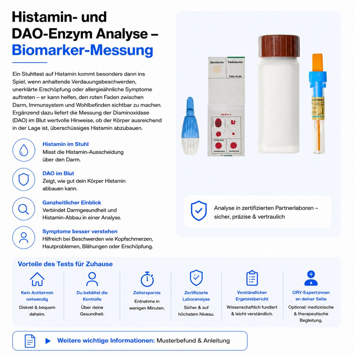 Histamine and DAO Enzyme Analysis – Biomarker Measurement