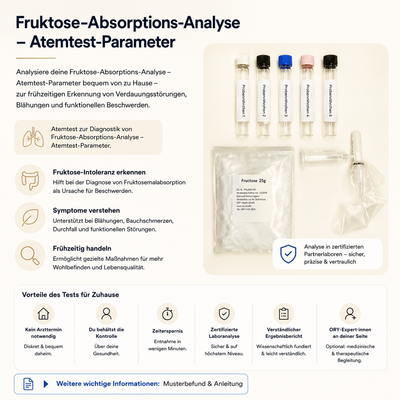 Fruktose-Absorptions-Analyse – Atemtest-Parameter