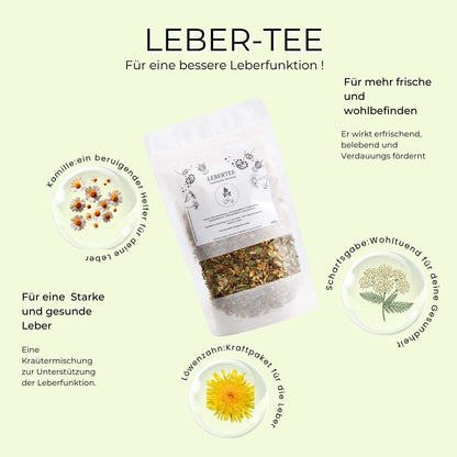 Liver tea herbal tea blend with bitter substances