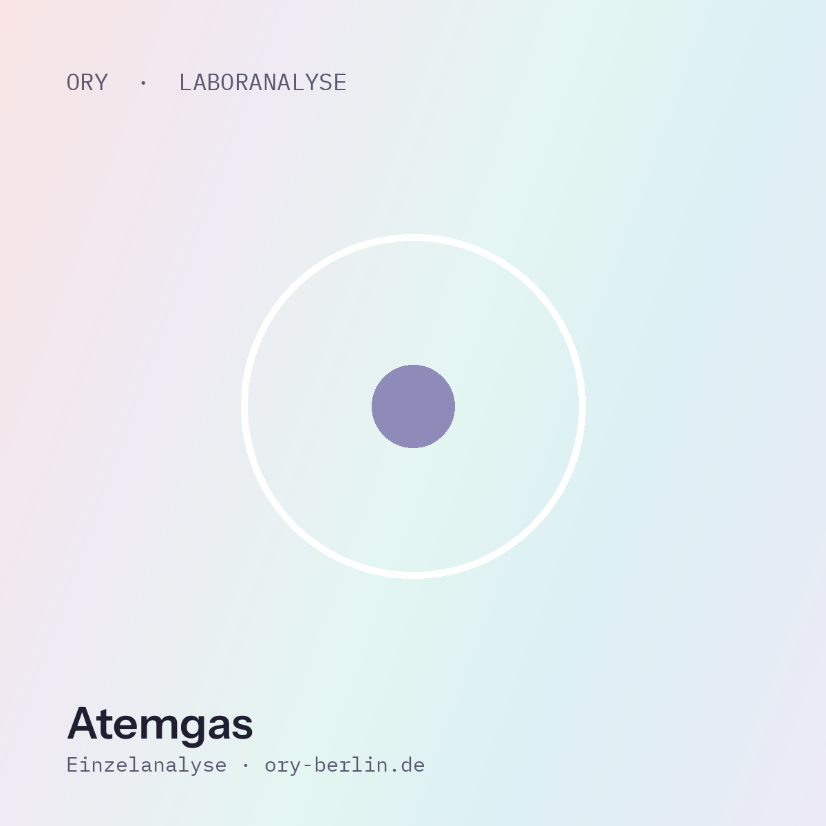 Laktose-Atemgastest: neutrale ORY-Abbildung für eine Atemgas-Analyse